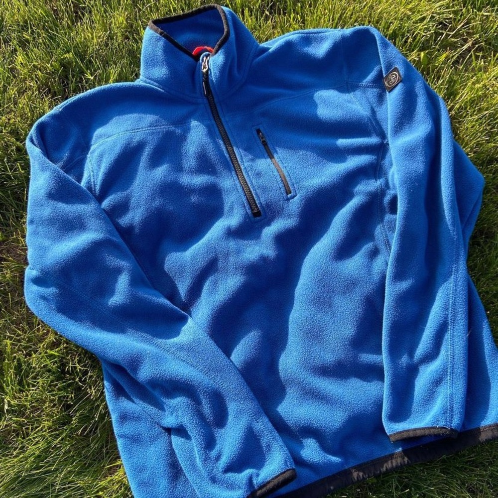 Ocean Blue Quarter Zip Pull Over Fleece Sweater